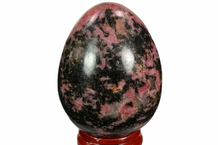 Polished Rhodonite Egg - Madagascar #117375